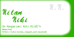 milan niki business card